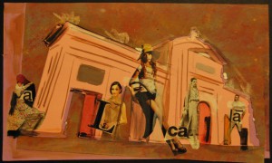 Curva en otra dimensión (Collage s/papel 20,5x35)