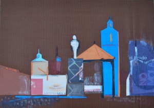 ¿Arco mola, El Prado n mola? (Collage s/papel 50x70)