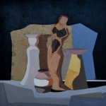 Entre candilejas (Técnica mixta s/tabla 50x50)