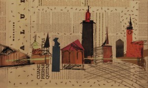 Mi escenario (Collage s/papel)