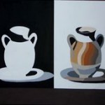 Homenaje a Zurbarán I (Acrílico s/tabla 27x46)