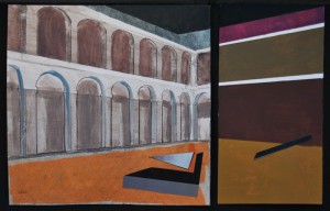 Segunda y tercera dimensión (Collage s/papel 22x33,5)